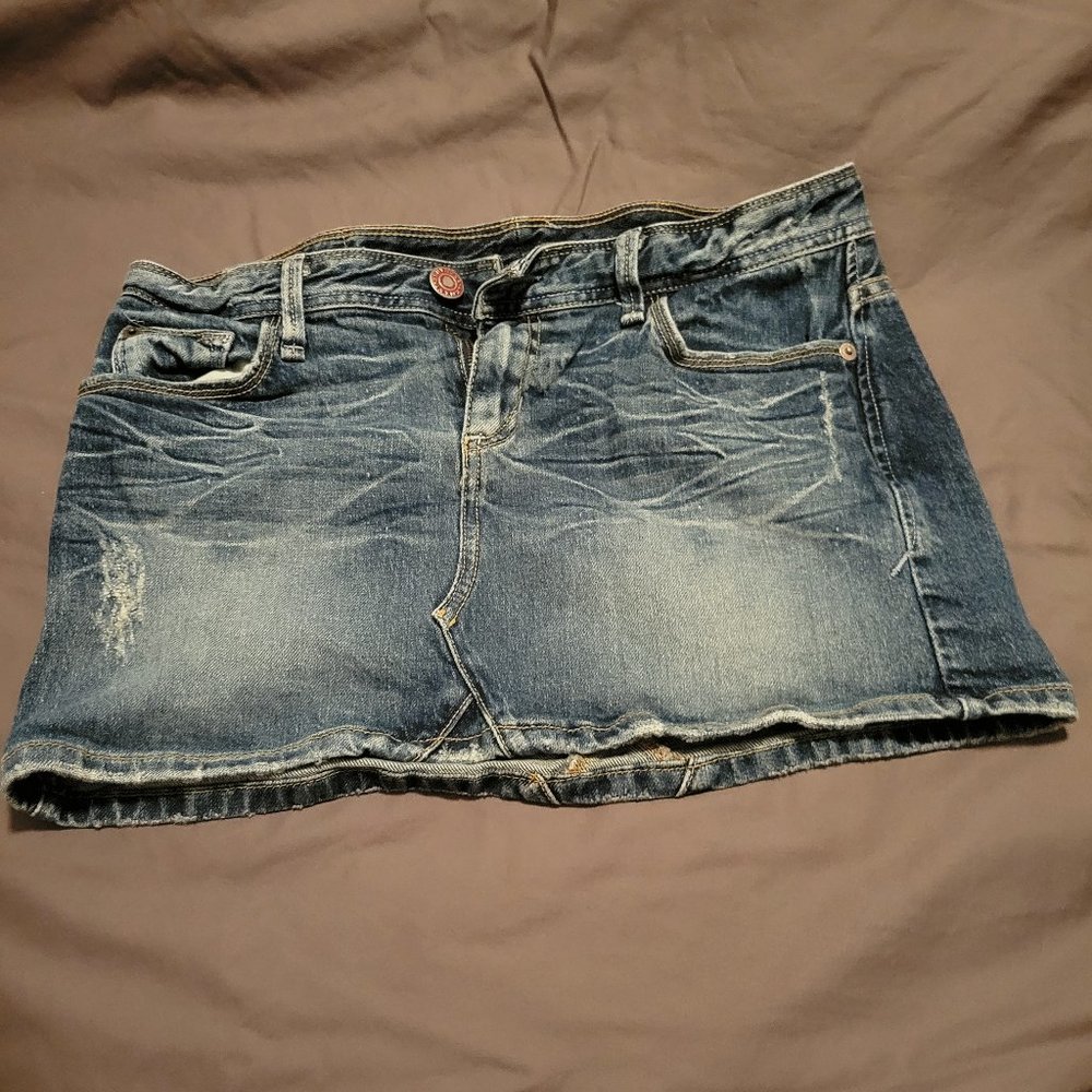 Armani Exchange Denim Jeans Short Skirt Mini Size 8